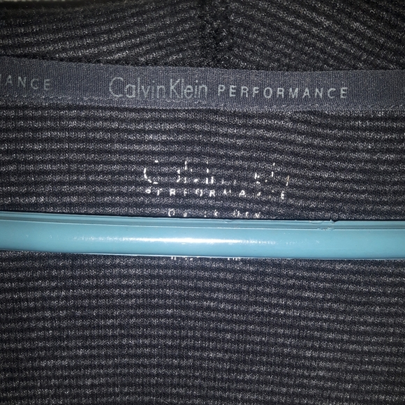 💌 5 for 15 - Small Black & Grey Striped Calvin Klein Hooded Top - Picture 2 of 4